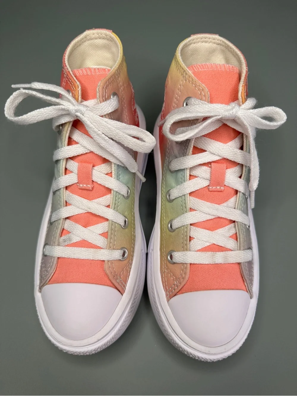 Converse Chuck Taylor All Star Move High Top Tie Dye Youth Size 1 Pink Platform
